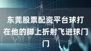 东莞股票配资平台球打在他的脚上折射飞进球门