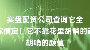 实盘配资公司查询它全给你搞定！它不靠花里胡哨的颜值