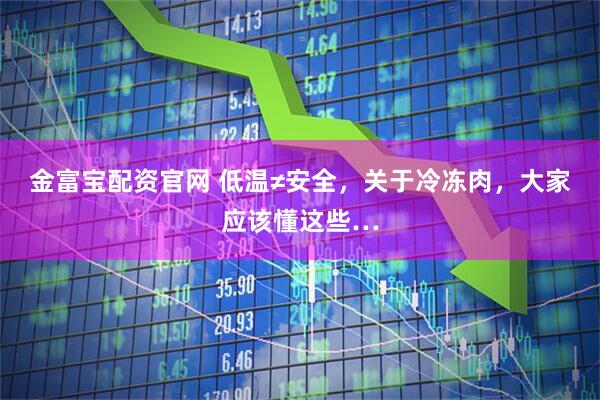 金富宝配资官网 低温≠安全,关于冷冻肉,大家应该懂这些…
